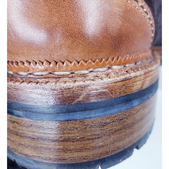 RALPH LAUREN FARLEY Brown Sport Suede Leather Boots Men's 11.5D Made in Italy - Picture 14 of 16